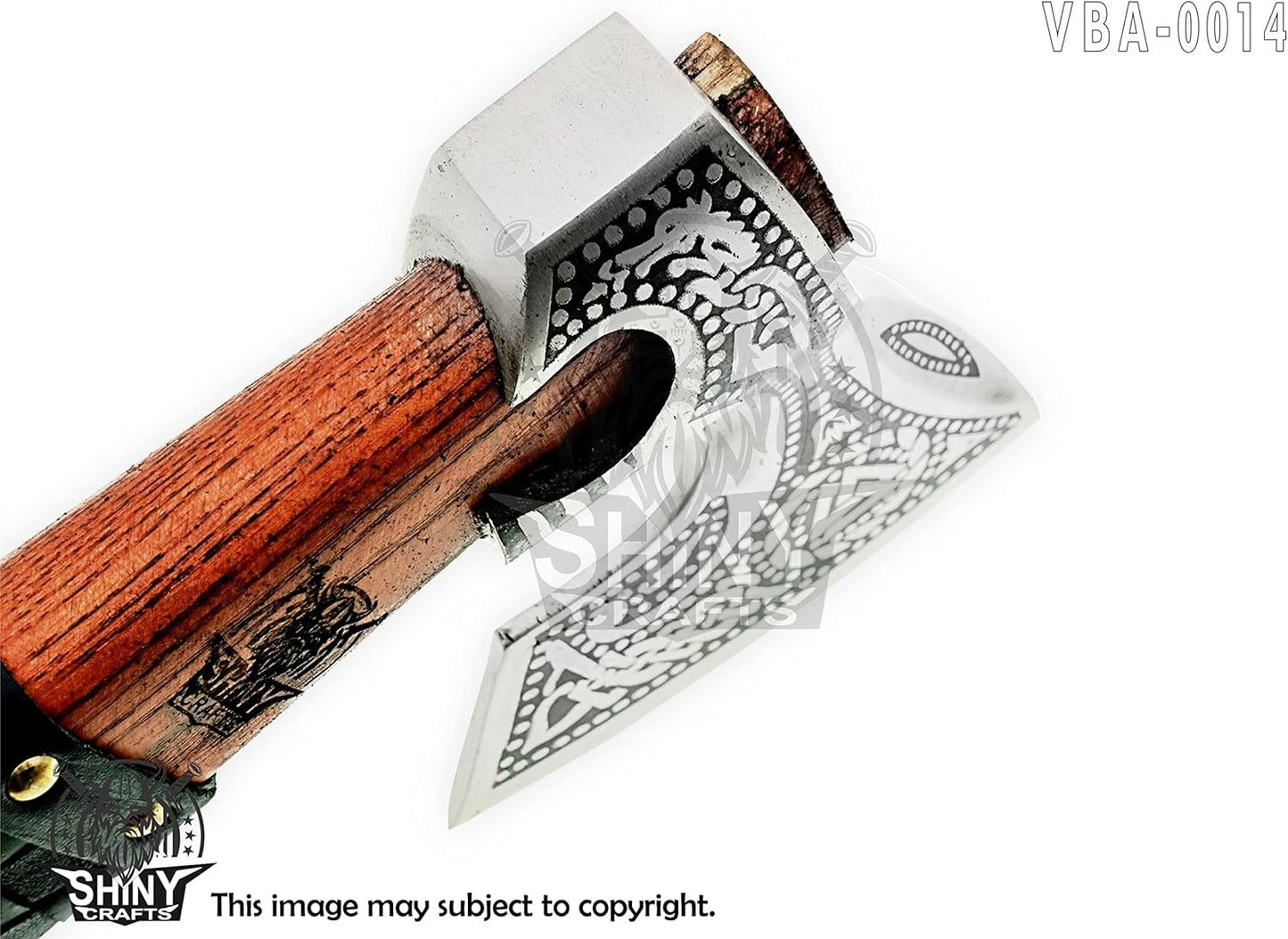 Handmade Viking Axe - Custom Bearded Axe for Men with Sheath - Unique Gift for Birthday or Special Occasion