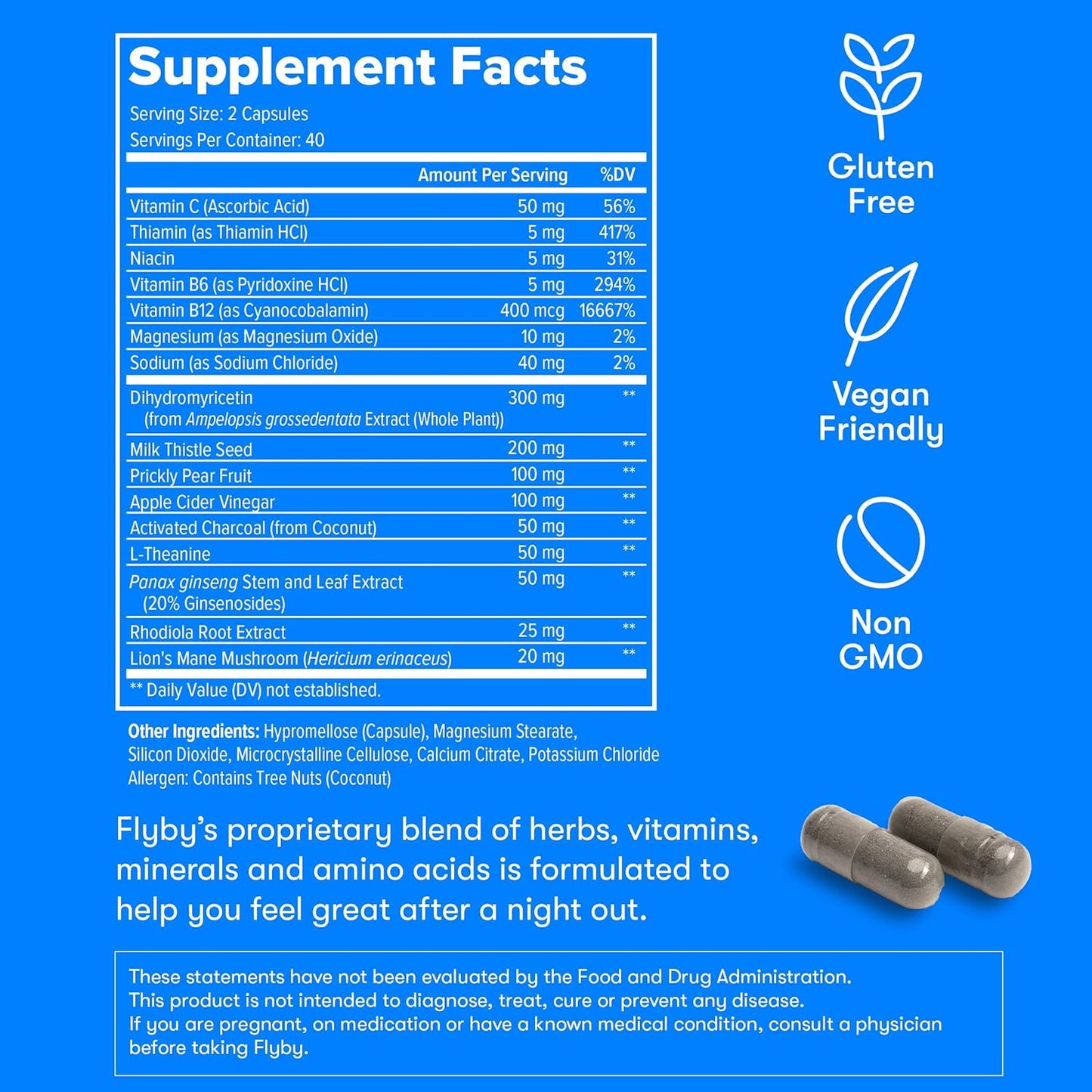 Hangover Recovery Supplement and Electrolyte Capsule Bundle - Say Goodbye to Hangovers with Flyby!™