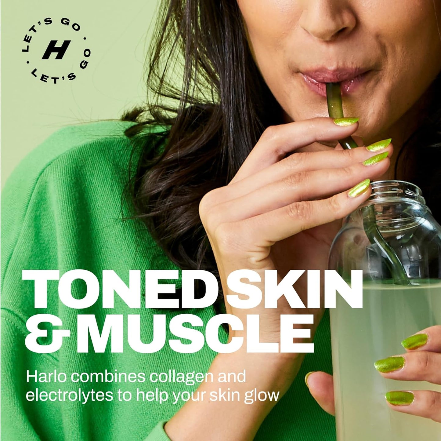 Harlo Raspberry Electrolyte Drink Mix with Collagen & Creatine - Energy Pre/Post Workout Powder