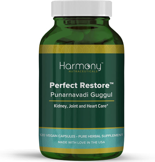 Harmony Nutraceuticals Punarnavadi Guggul Restore Capsules - 120 Vegan Dr. Gumman's Clinical Grade High Potency Formula