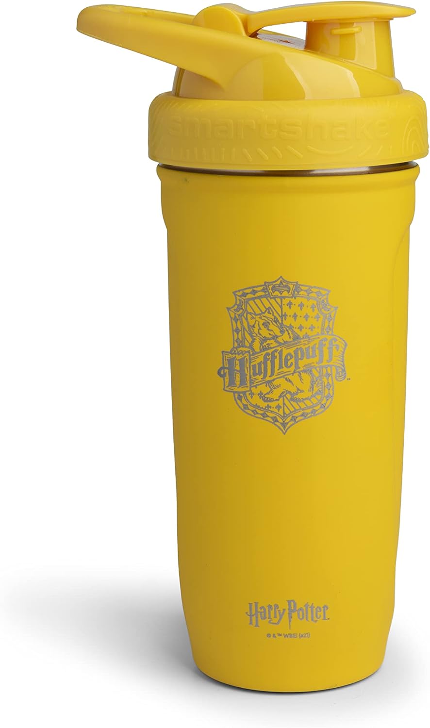 Harry Potter Hufflepuffs Stainless Steel Smartshake Shaker Bottle - 900ml, Leakproof & BPA Free