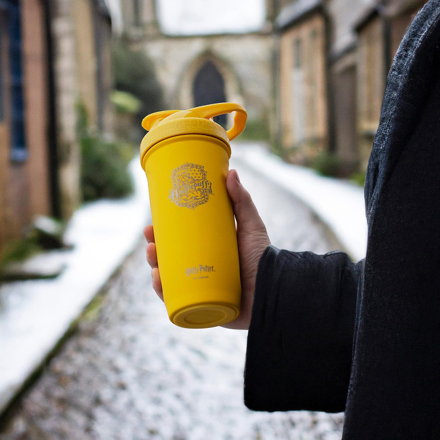 Harry Potter Hufflepuffs Stainless Steel Smartshake Shaker Bottle - 900ml, Leakproof & BPA Free