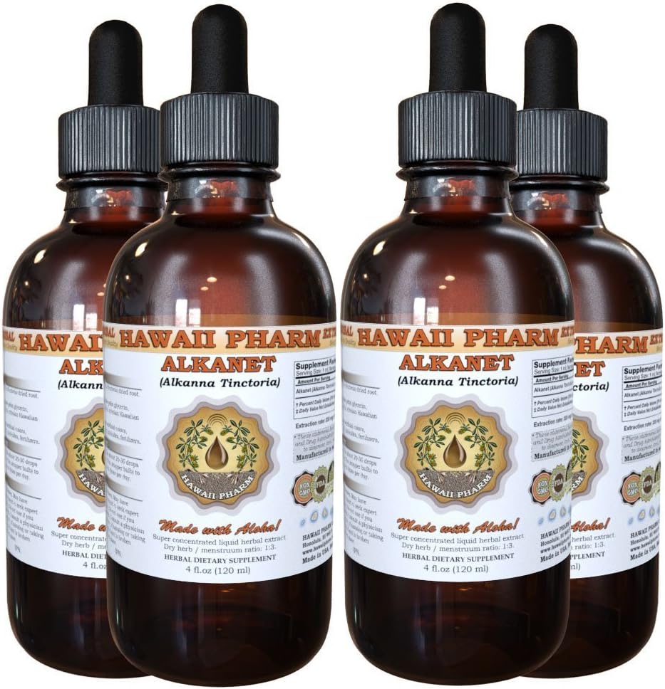 Hawaii Pharm Alkanet Root Liquid Extract Supplement - 16 oz