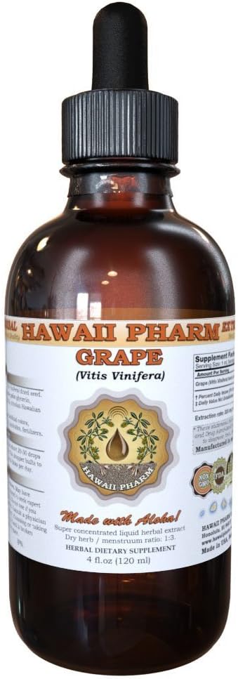 Hawaii Pharm Grape Seed Liquid Extract Tincture - 4 oz Bottle