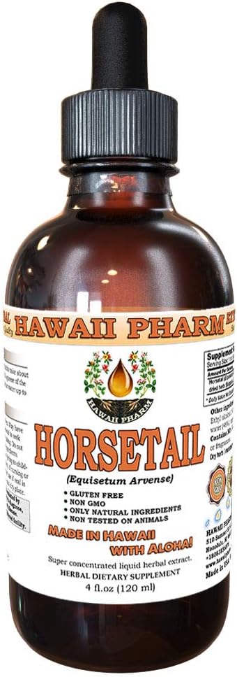 Hawaii Pharm Horsetail Liquid Extract - 4 Oz Bottle - Equisetum Arvense Supplement