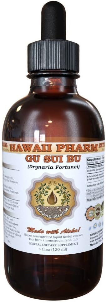 HawaiiPharm Gu Sui Bu Tincture - Drynaria Fortunei Root Liquid Extract - Herbal Supplement 2 oz Bottle