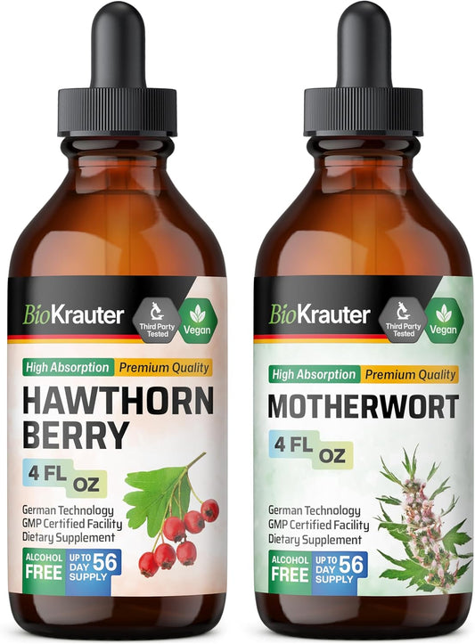 Hawthorn and Motherwort Tincture Bundle - 4 Fl. Oz. each
