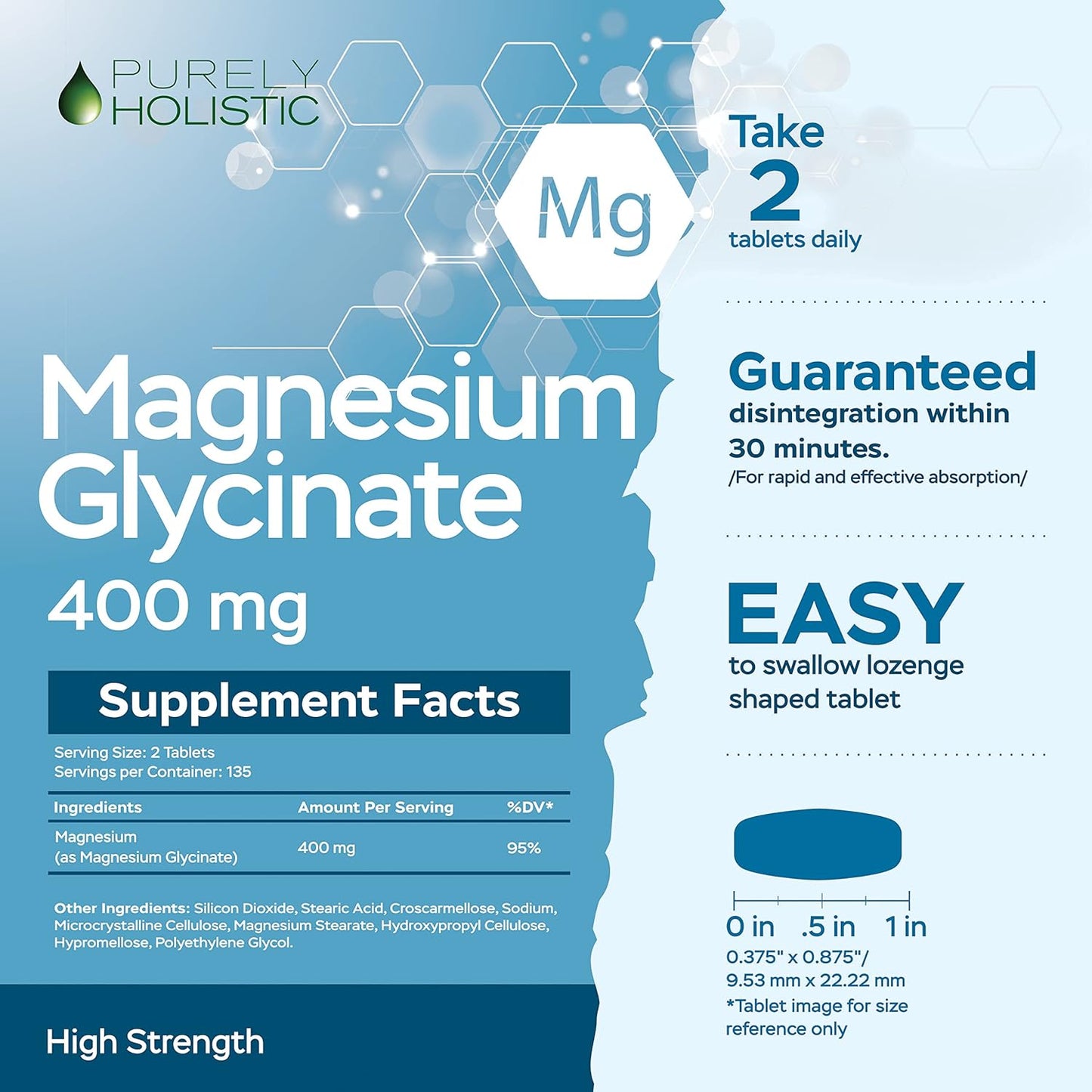 Hawthorn Berry & Magnesium Glycinate Bundle - 815mg, 150 Capsules & 270 Tablets - Vegan, Made in USA
