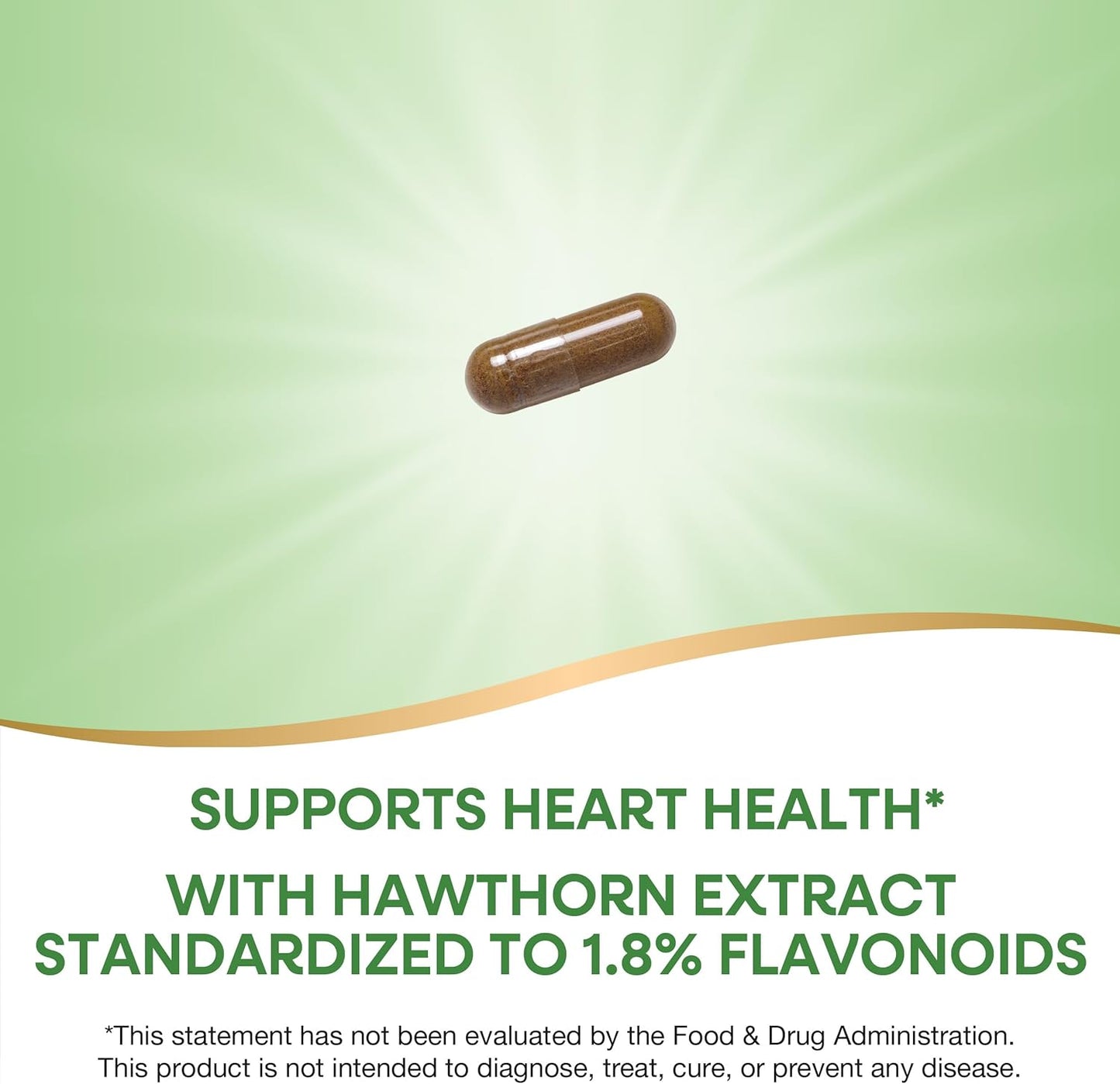 Hawthorn Premium Extract Capsules for Heart Health Support - 90 Count, Non-GMO, Vegan, 1.8% Flavonoids