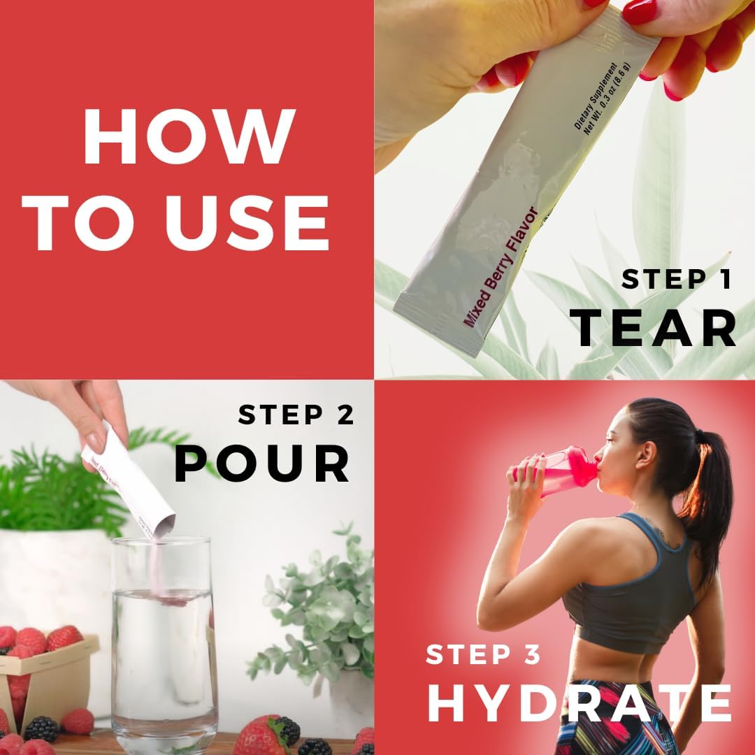 Hay's Naturals Mixed Berry Energy Drink Mix - 30 Packets | Sugar-Free with ATP, B-Vitamins, Electrolytes & Purenergy for Muscle Recovery