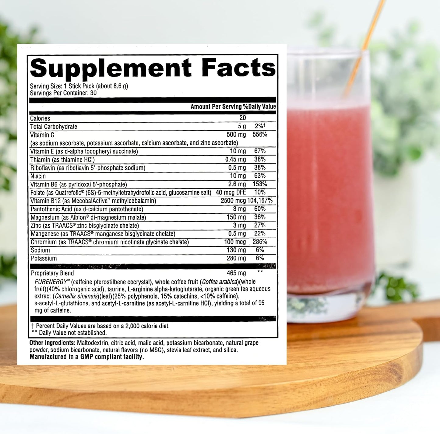 Hay's Naturals Mixed Berry Energy Drink Mix - 30 Packets | Sugar-Free with ATP, B-Vitamins, Electrolytes & Purenergy for Muscle Recovery