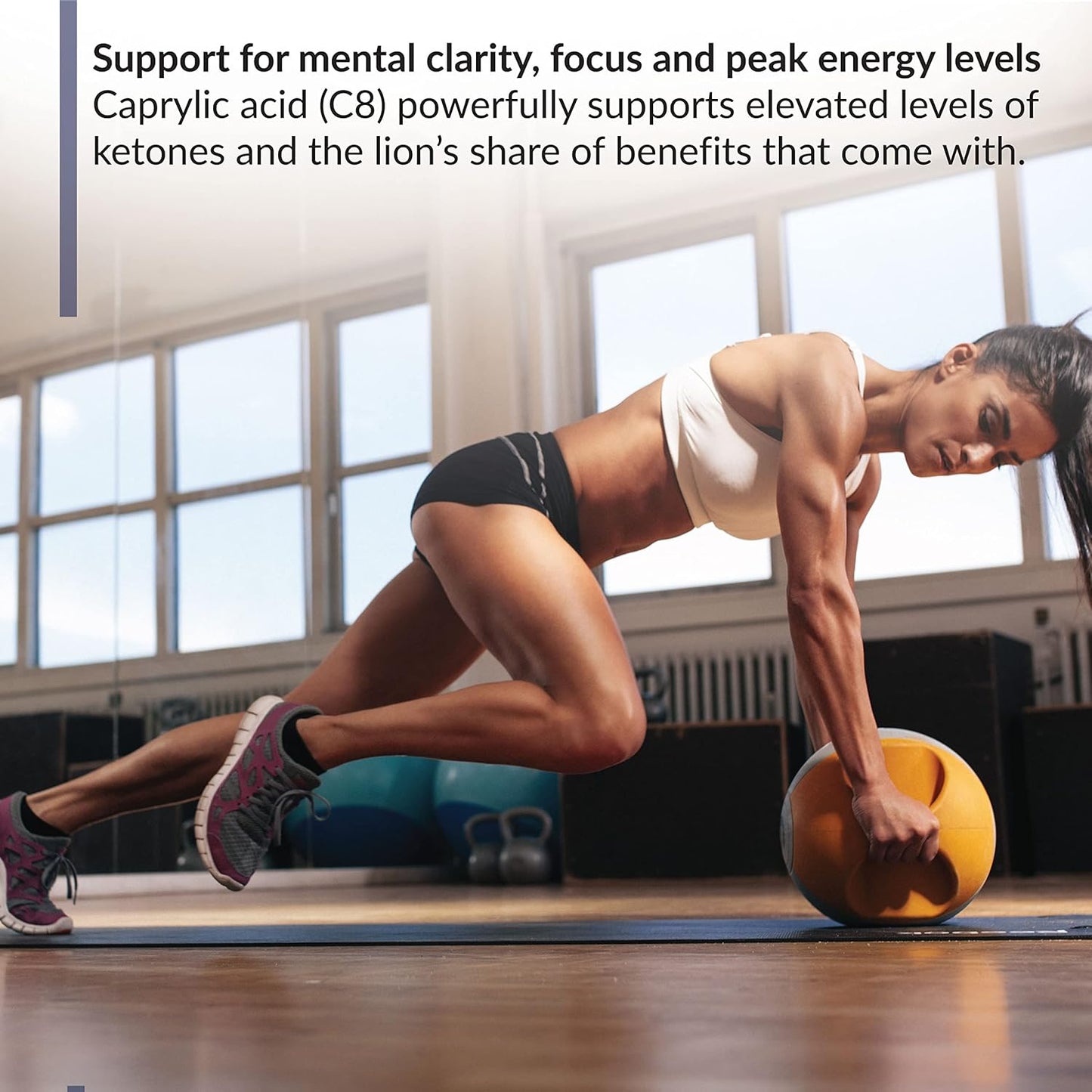 Hazelnut BioTrust Keto Elevate Pure C8 MCT Oil Powder Bundle with BlenderBottle