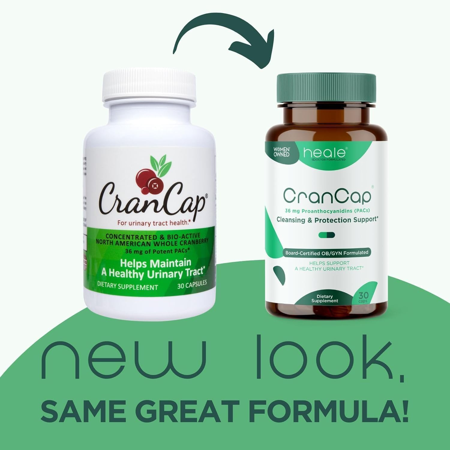 Heale CranCap Cranberry Supplement 120 Capsules - Supports Urinary Tract Health with 36mg of Potent PACs - Non GMO, Vegan, Gluten Free