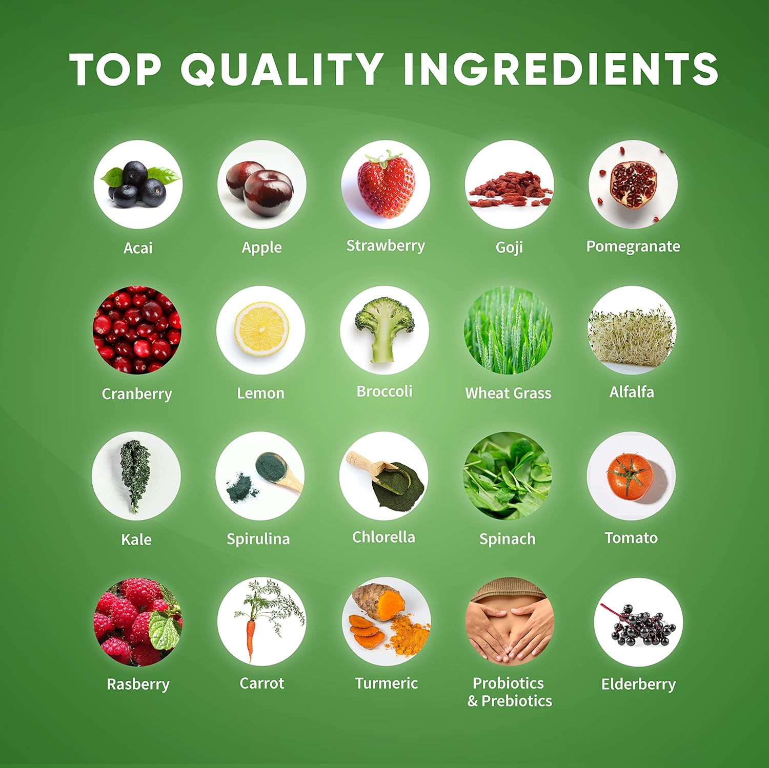 Health Logics Glowing Greens Superfood Powder with Collagen Peptides for Immune, Digestive, and Gut Health Support - Antioxidant Rich Blend with Prebiotics and Probiotics to Improve Wellness
