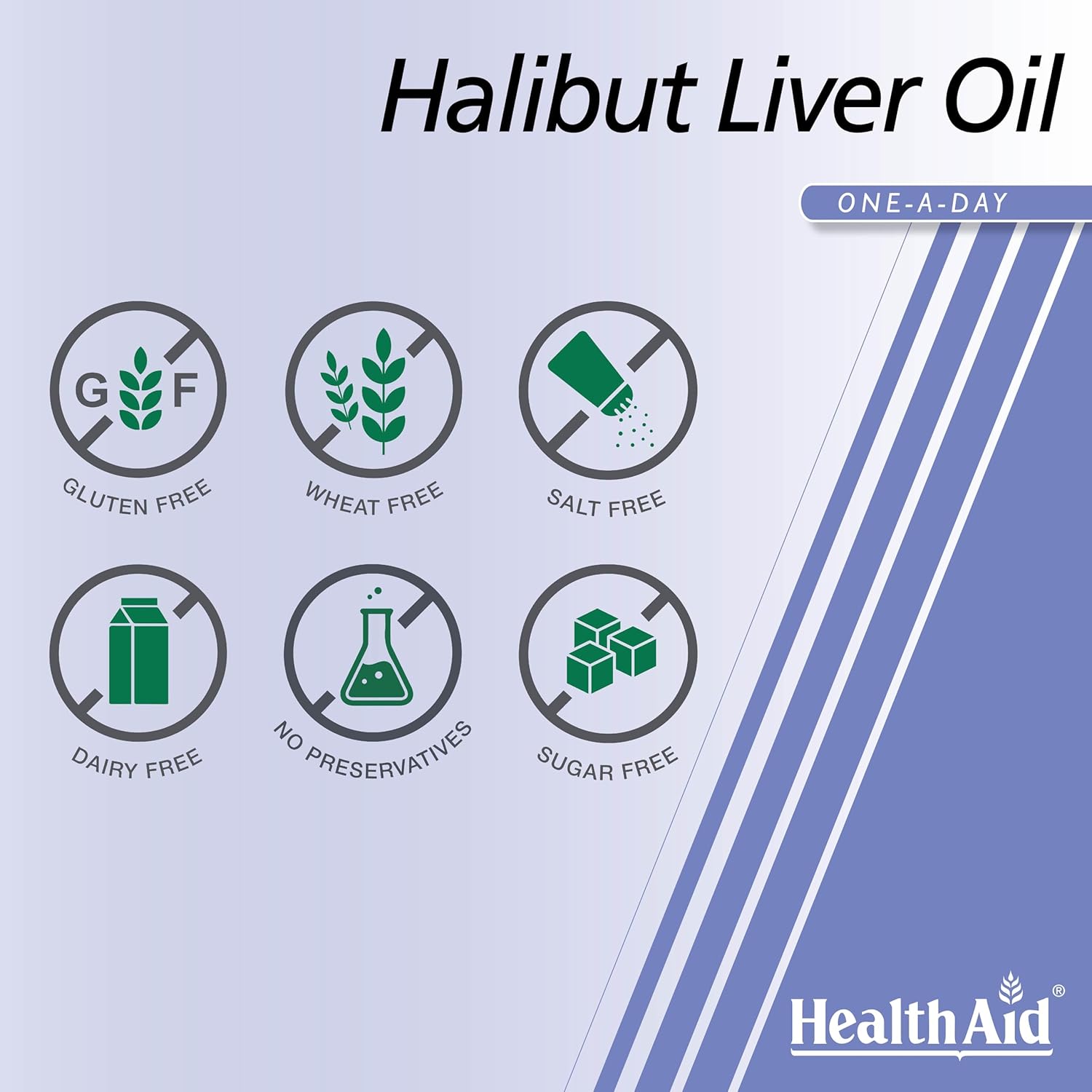 HealthAid Halibut Liver Oil Capsules - Pack of 90 for Overall Health and Wellness