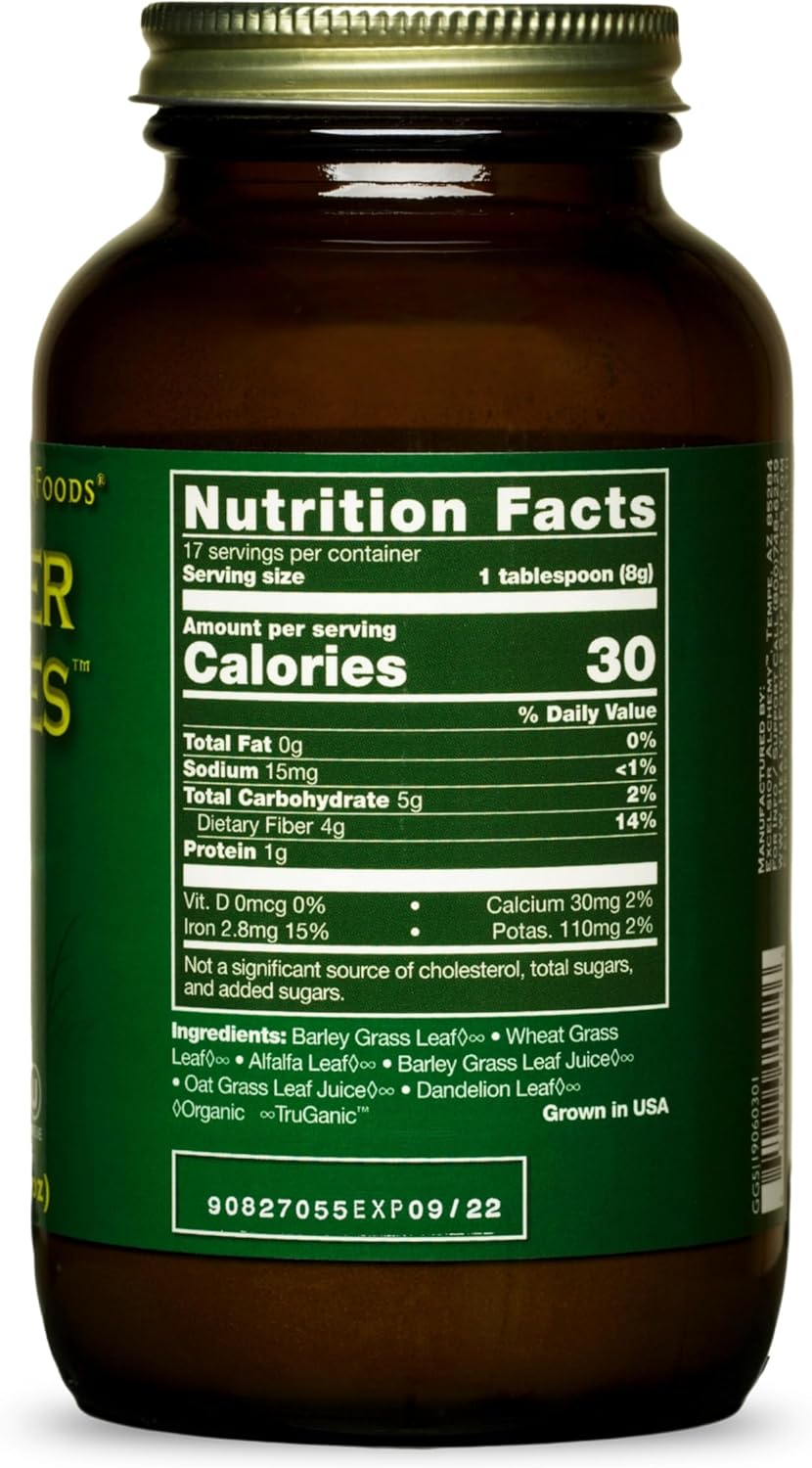 HealthForce SuperFoods Greener Grasses - Nutrient-Dense 5 Oz Powder for Optimal Health and Wellness