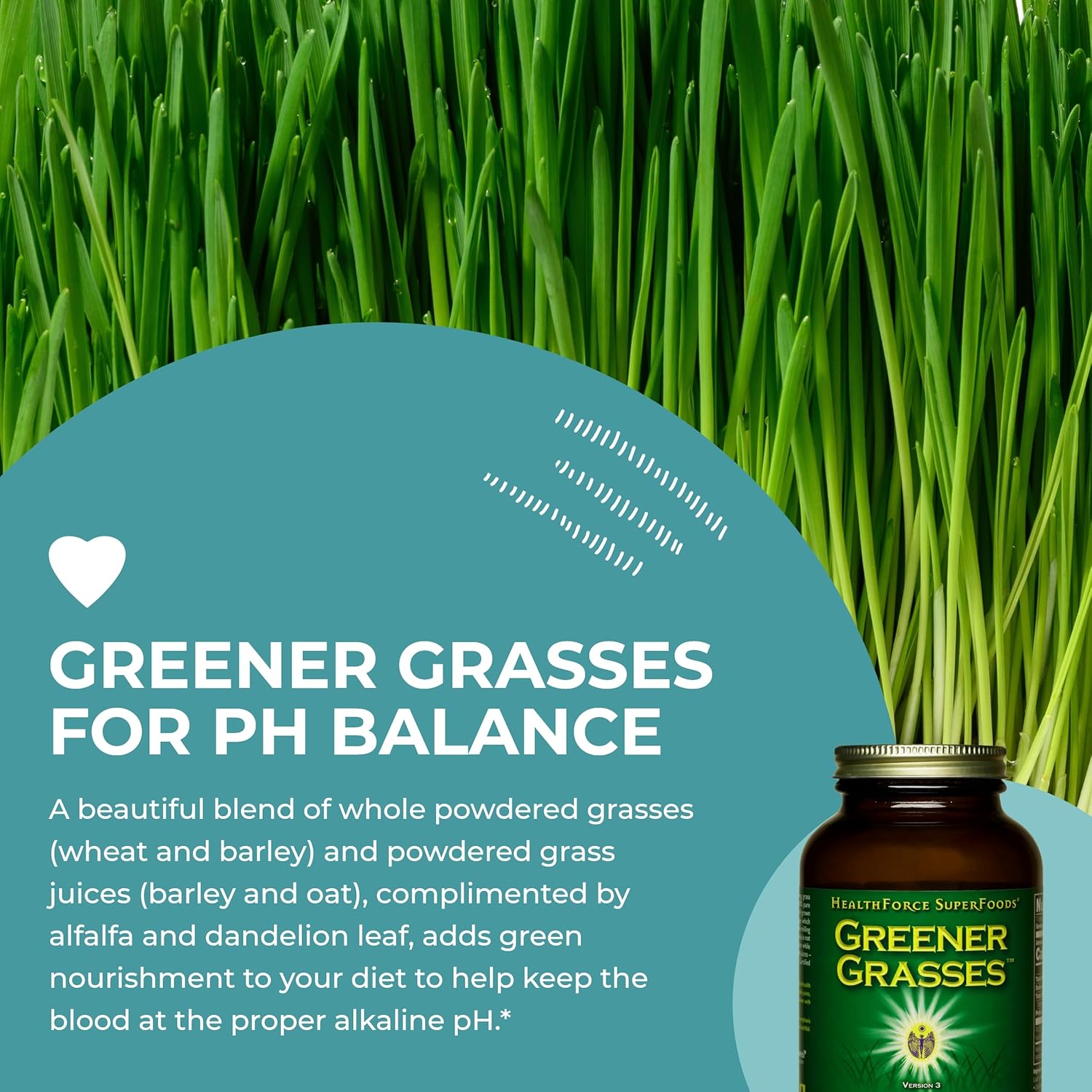 HealthForce SuperFoods Greener Grasses - Nutrient-Dense 5 Oz Powder for Optimal Health and Wellness