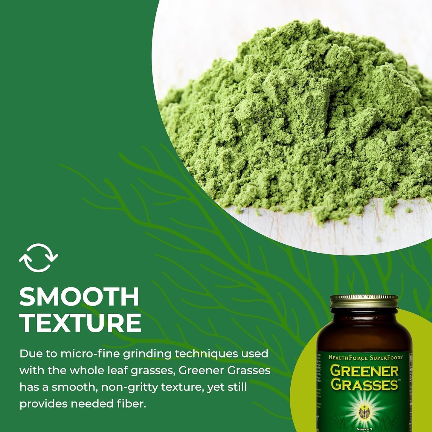 HealthForce SuperFoods Greener Grasses - Nutrient-Dense 5 Oz Powder for Optimal Health and Wellness