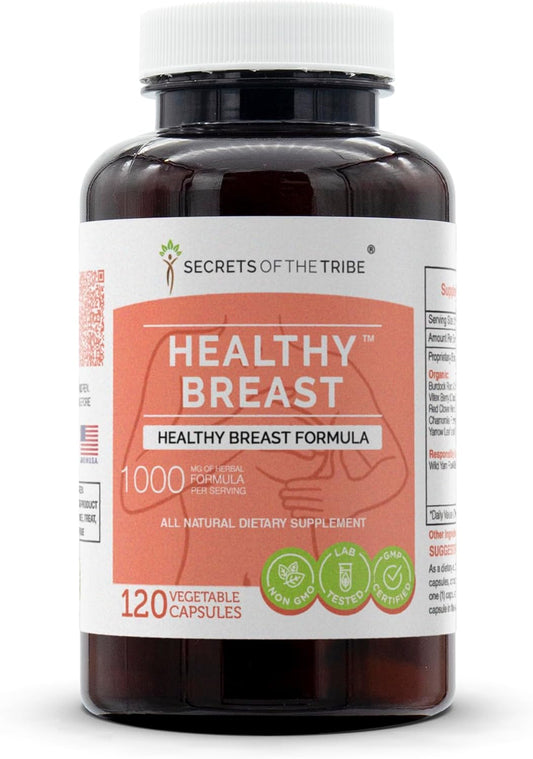 Healthy Breast Formula Herbal Supplement Blend (120 Capsules) - Secrets of the Tribe
