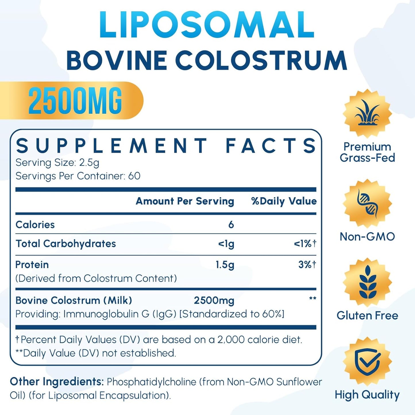 Healthy Liposomal Bovine Colostrum Powder for Immune Support