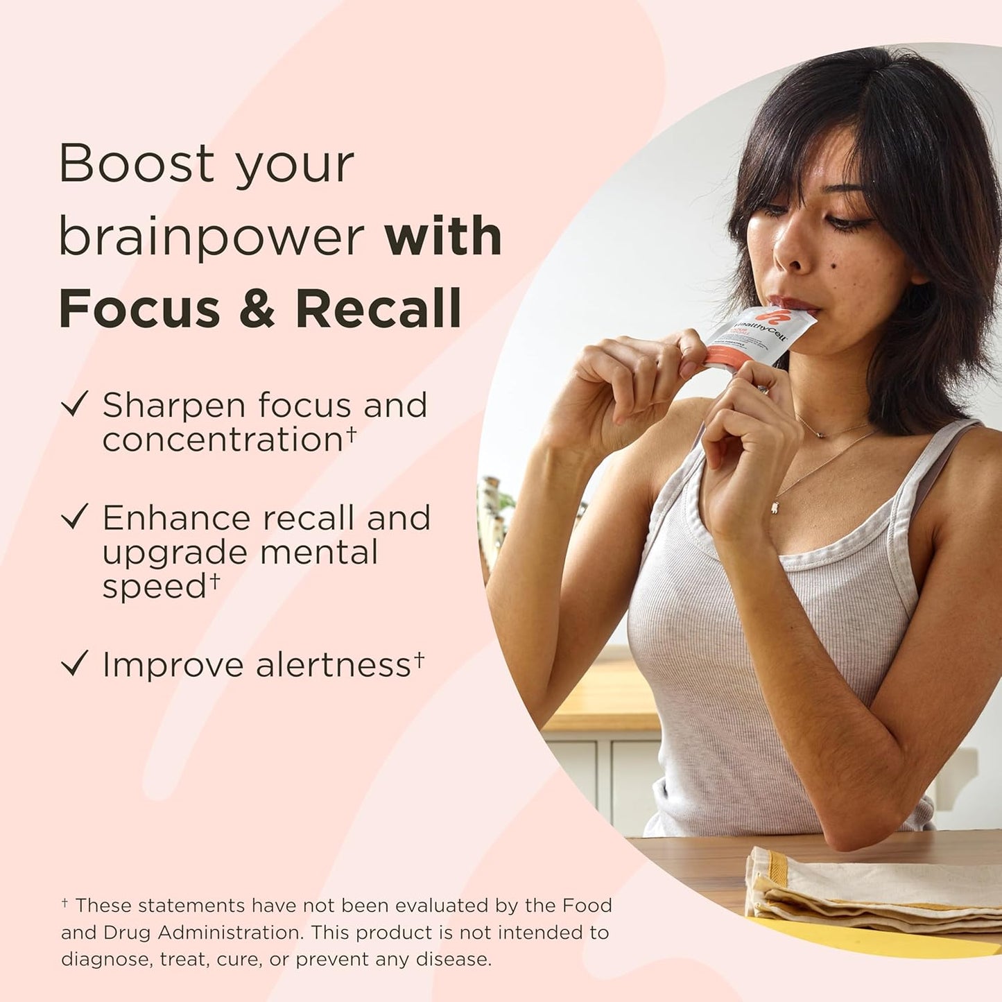 Healthycell Focus & Recall + Vegan Multivitamin Bundle for Maximum Absorption - Nootropic & Vegan Essentials - 60 Gel Packs