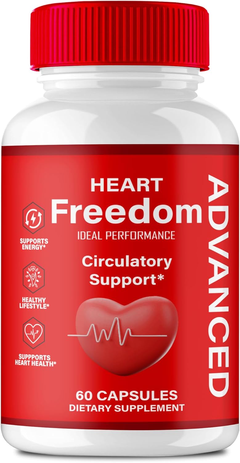 Heart Freedom Capsules - Maximum Strength Circulation Support Supplement for Energy and Health - All Natural Glyco Optimizer - Premium Formula (60 Capsules)