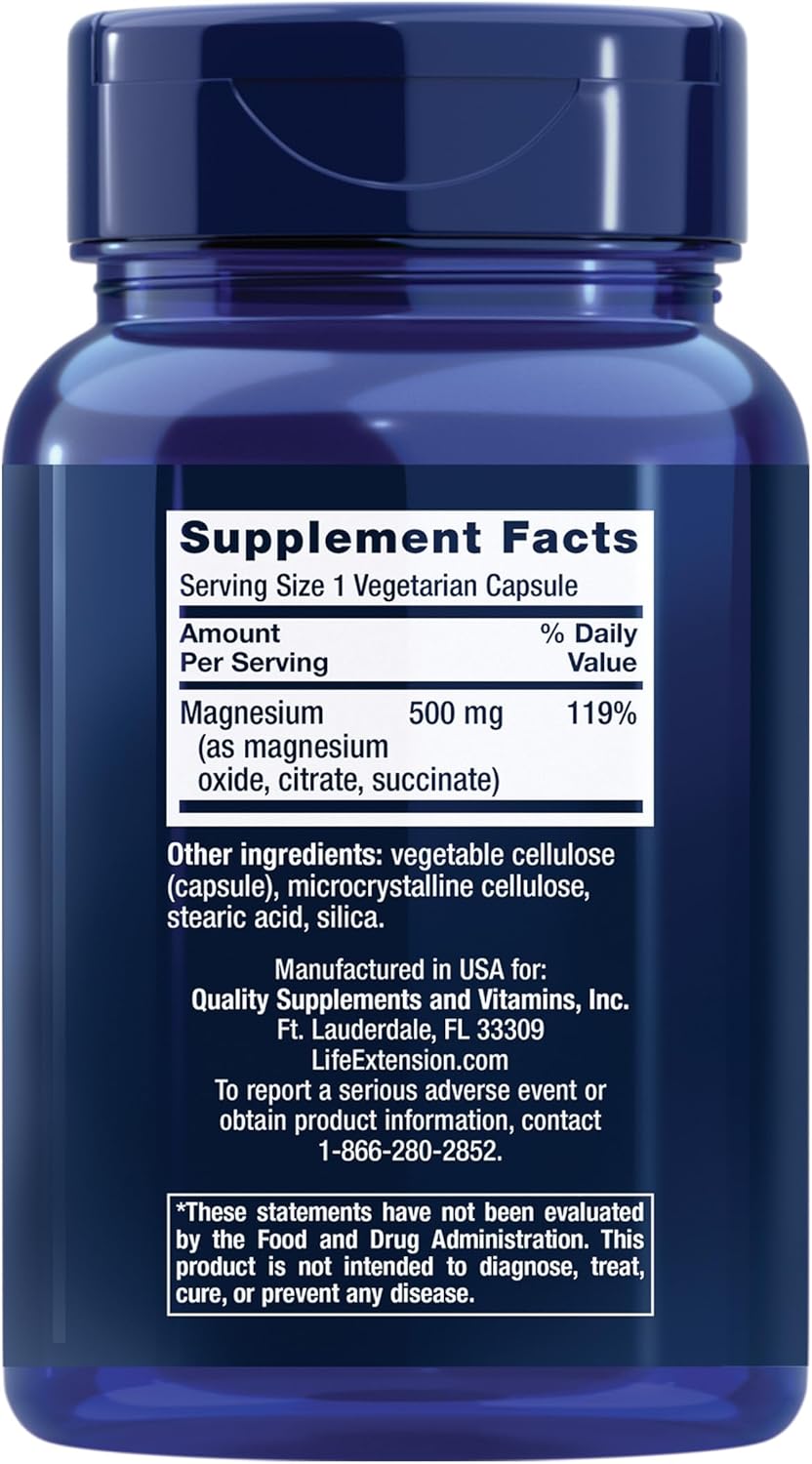 Heart Health & Bone Support: Life Extension DHEA Hormone Balance & Magnesium - 100 Tablets + 100 Capsules