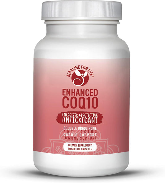 Heart Health & Energy: Alkaline for Life Enhanced COQ10 100mg Ubiquinone Antioxidant - 60 Day Supply