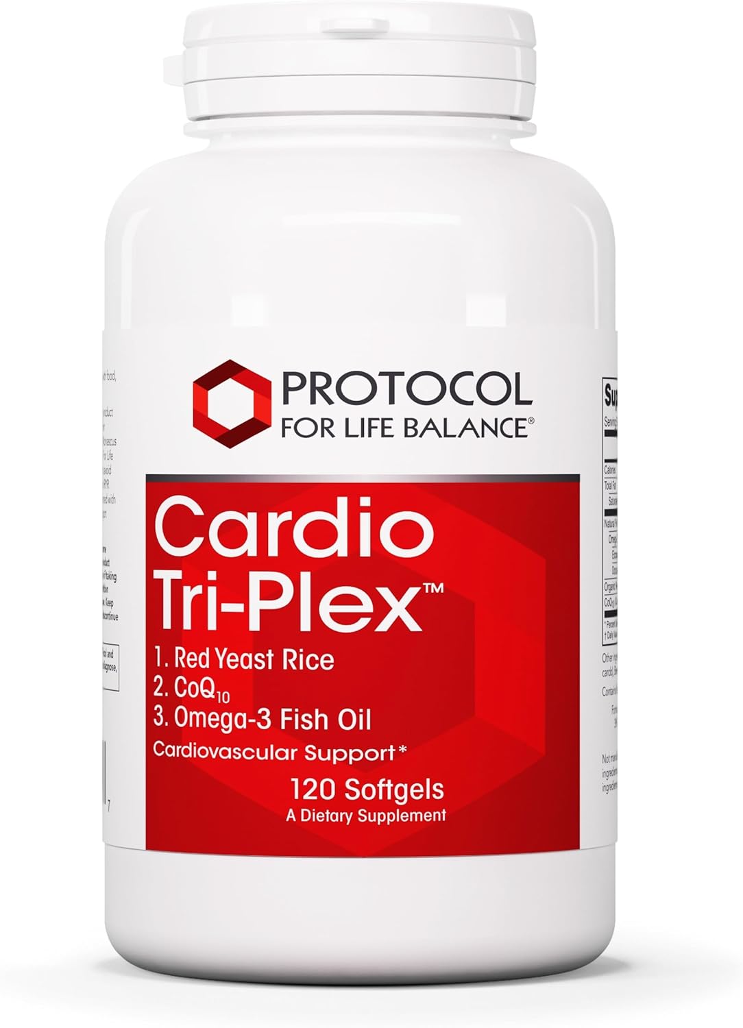 Heart Health Formula with Red Yeast Rice, CoQ10, Omega-3 Fish Oil - DHA Supplements by Protocol for Life Balance