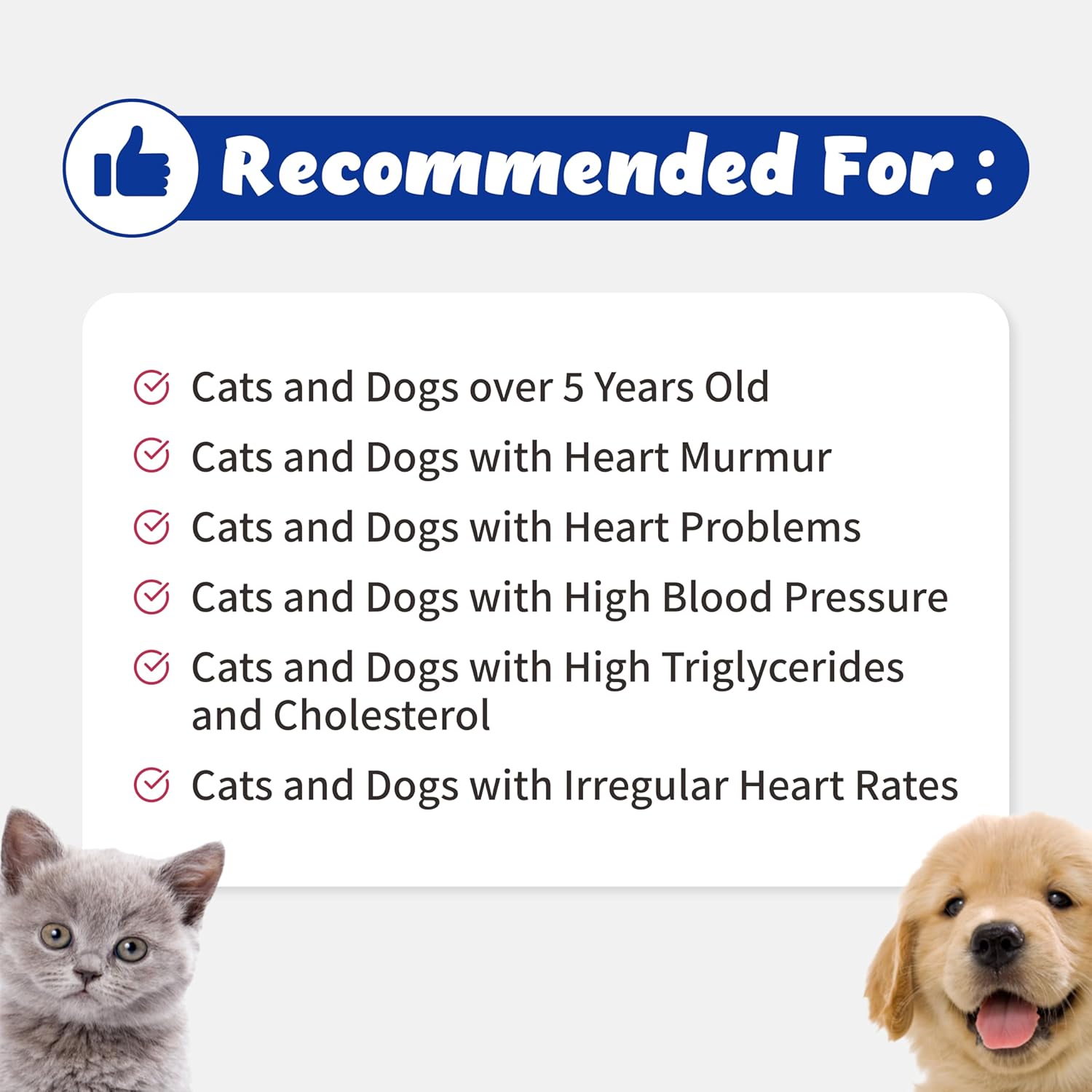Heart Health Liquid Supplement for Dogs and Cats - Norwegian Fish Oil, Coenzyme Q10, Vitamin K2, Policosanol, Hawthorn Berry Extract - Vegan Bacon Flavor - 60ml