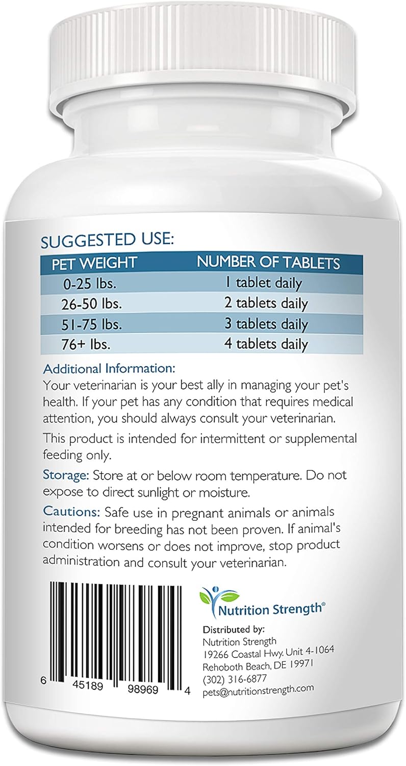 Heart Support Supplement for Dogs with Taurine & Carnitine, Promotes Cardiovascular Health, 120 Chewable Tablets