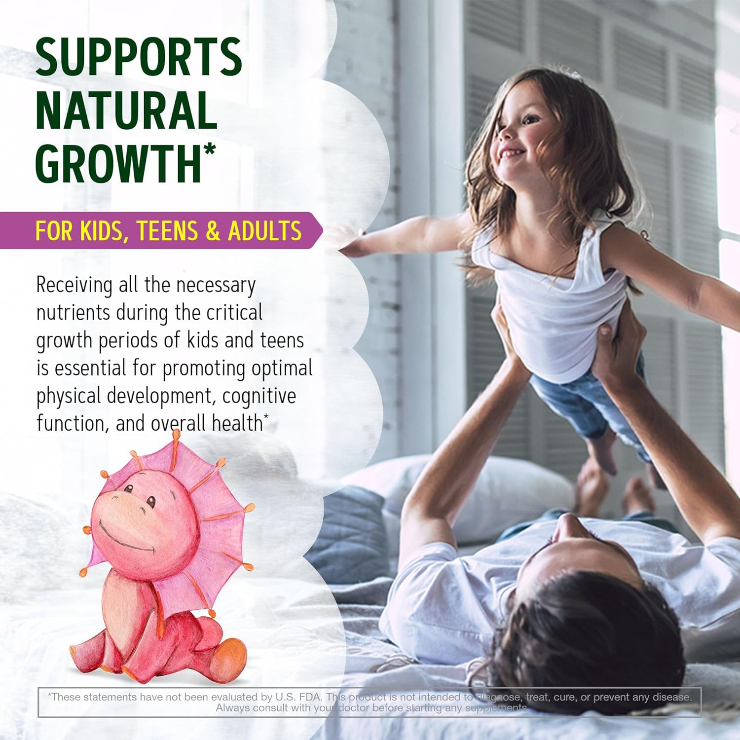 Height Growth Maximizer: Pack of 2 Natural Height Increase Booster Pills - Bone Growth for Adults, Teens, Kids - Made in USA - Vitamins for Boys & Girls - 120 capsules