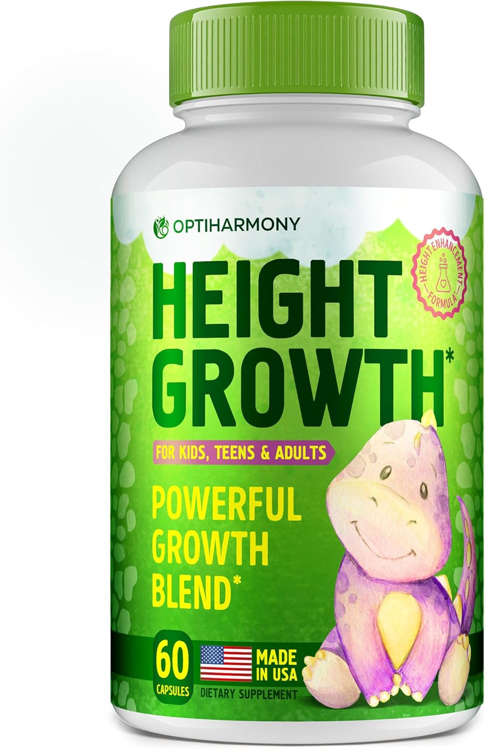 Height Growth Maximizer Supplement - Natural USA-Made Grow Taller Pills for Adults, Teens & Kids - Bone Growth Vitamins for Increased Height