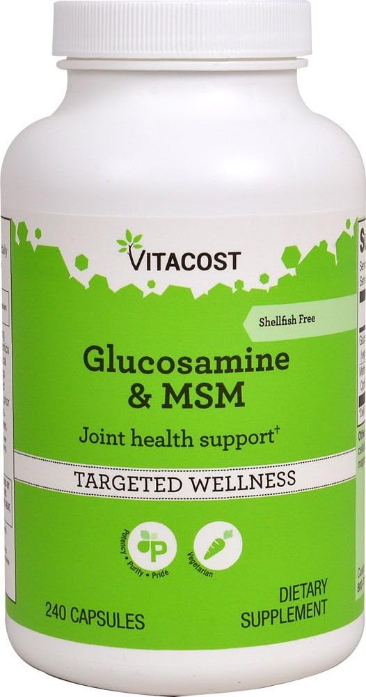 HempLab Glucosamine & MSM 240 Capsules for Joint Health and Mobility