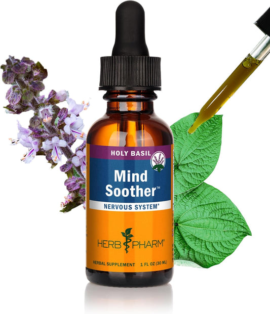 Herb Pharm Anxiety Soother Herbal Formula with Kava Extract and Holy Basil Oil - 1 oz for Occasional Anxiety Support