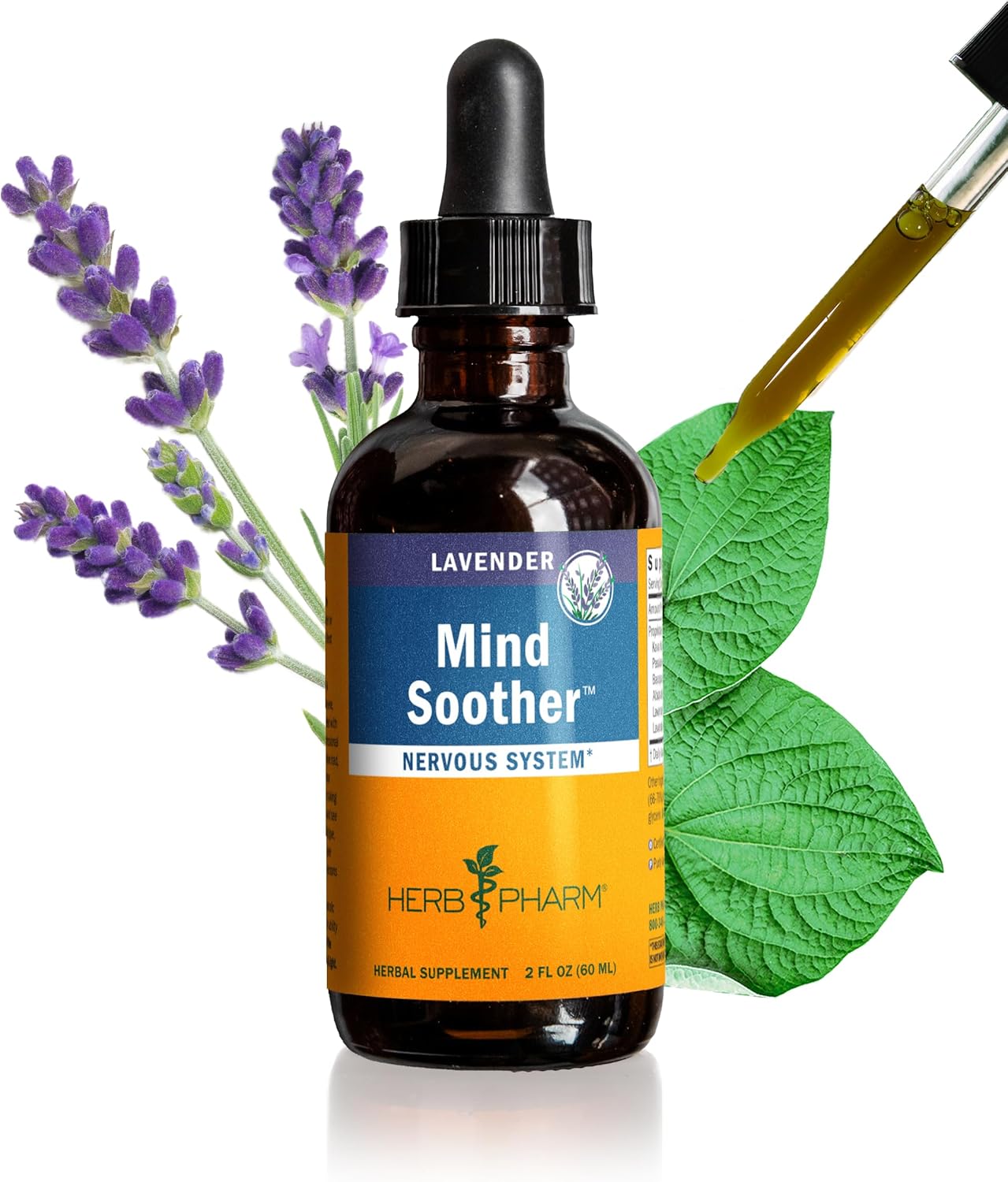 Herb Pharm Anxiety Soother Liquid Herbal Formula with Kava and Lavender - 2 Ounce Bottle for Mild Anxiety Support