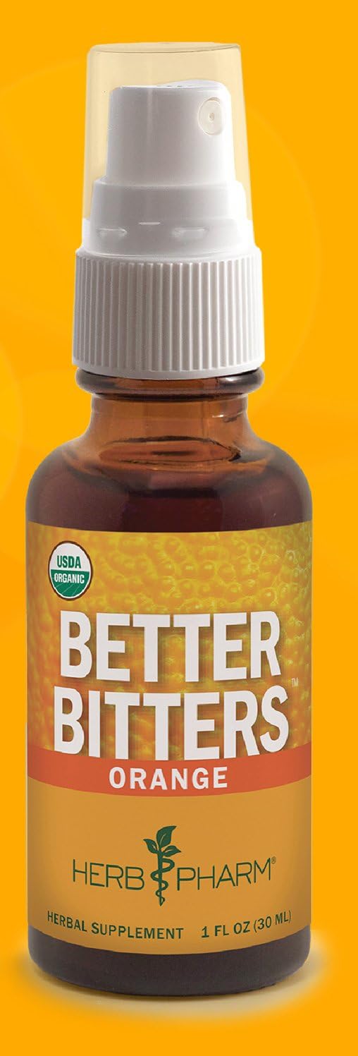 Herb Pharm Better Bitters Orange Digestive Bitters - 2 Pack, 1 Ounce Each - Certified Organic