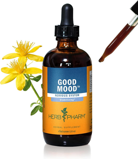Herb Pharm Good Mood Liquid Herbal Formula with St. John's Wort - 4oz for Emotional Balance