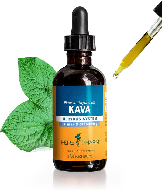 Herb Pharm Kava Root Liquid Extract for Stress Relief and Relaxation - 2 Ounce Bottle