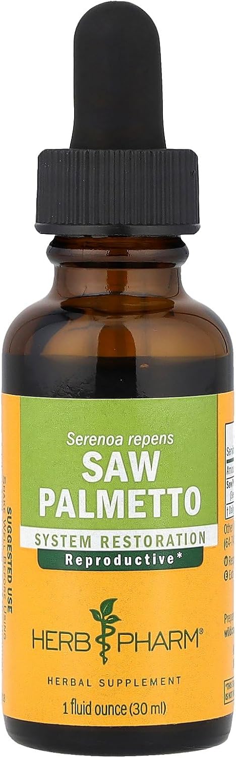 Herb Pharm Saw Palmetto Liquid Extract for Prostate Support - 1oz (DSAW01)