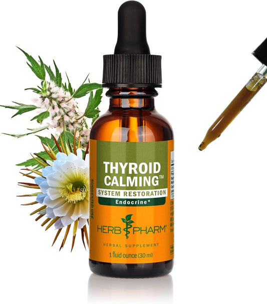 Herb Pharm Thyroid Calming Liquid Herbal Formula for Endocrine System Support - 1 oz