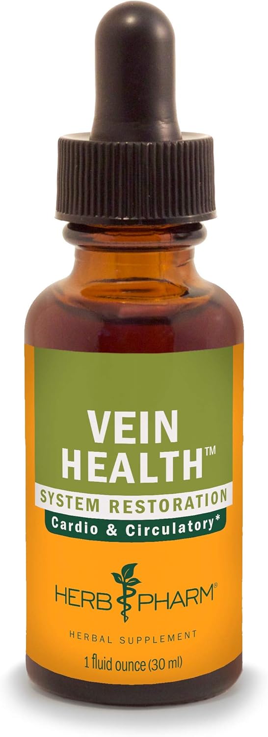 Herb Pharm Vein Health Liquid Herbal Formula - Cardiovascular & Circulatory Support - 1 Fl Oz
