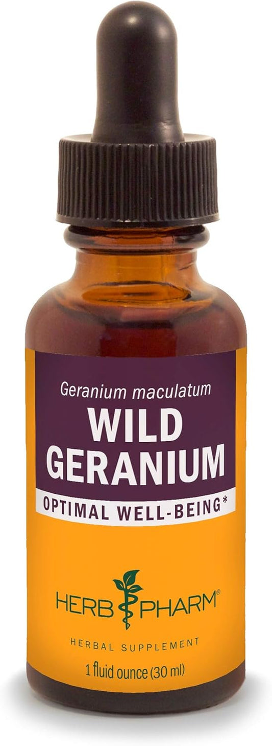 Herb Pharm Wild Geranium (Cranesbill) Liquid Extract - 1 oz - Organic Herbal Supplement