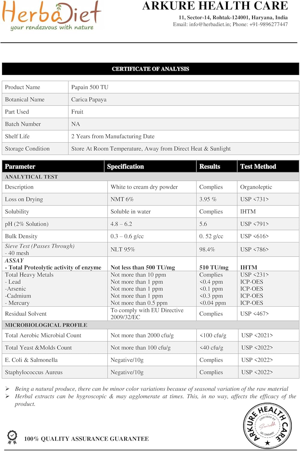 Herbadiet Digestive Enzyme Capsules with Bromelain & Papain Extract - 500mg | Proteolytic Enzymes for Digestion (60 Capsules)