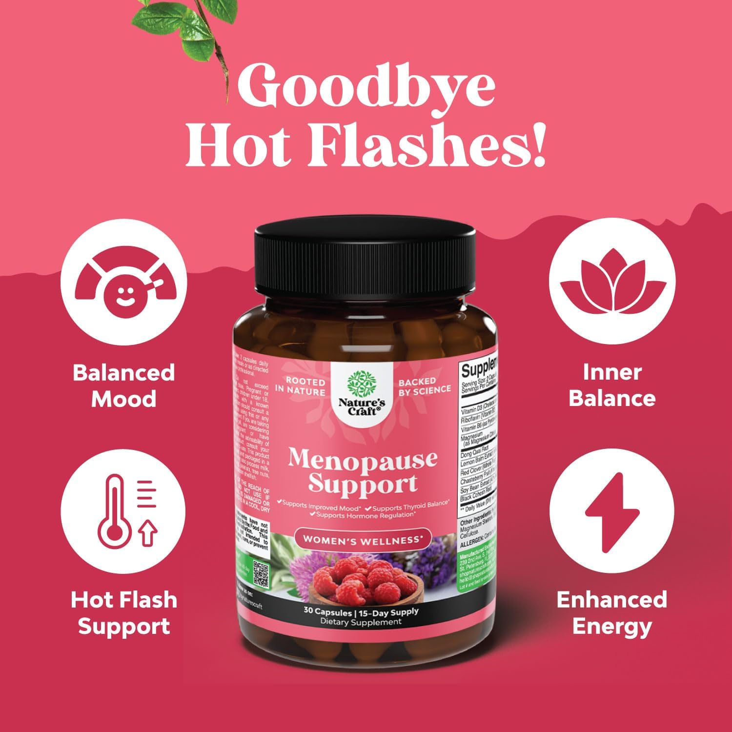 Herbal Adrenal and Thyroid Support Complex Bundle - Energy and Mood Enhancer for Thyroid Health and Menopause Symptoms