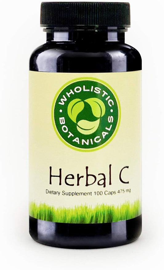 Herbal C Capsules - Vitamin C Supplements for Immune Support and Antioxidant Boost - 100 ct Bottle