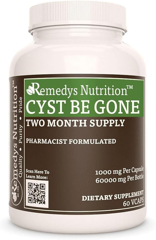 Herbal Dietary Supplement for Cyst Removal | 1,000 mg, 60 Vegan Capsules | Two Month Supply | Non-GMO, Gluten & Dairy Free