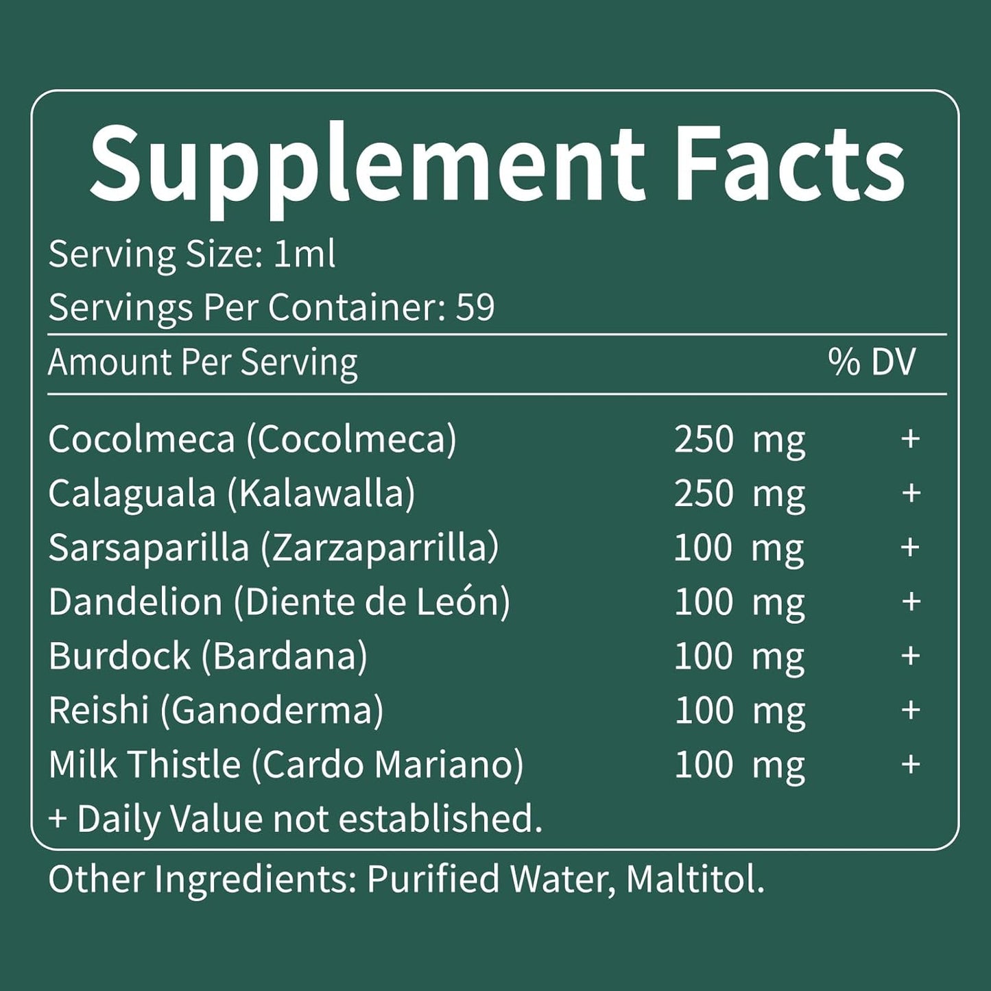 Herbal Immunity & Detox Drops with Cocolmeca Bark and Milk Thistle for Detoxification and Digestive Health