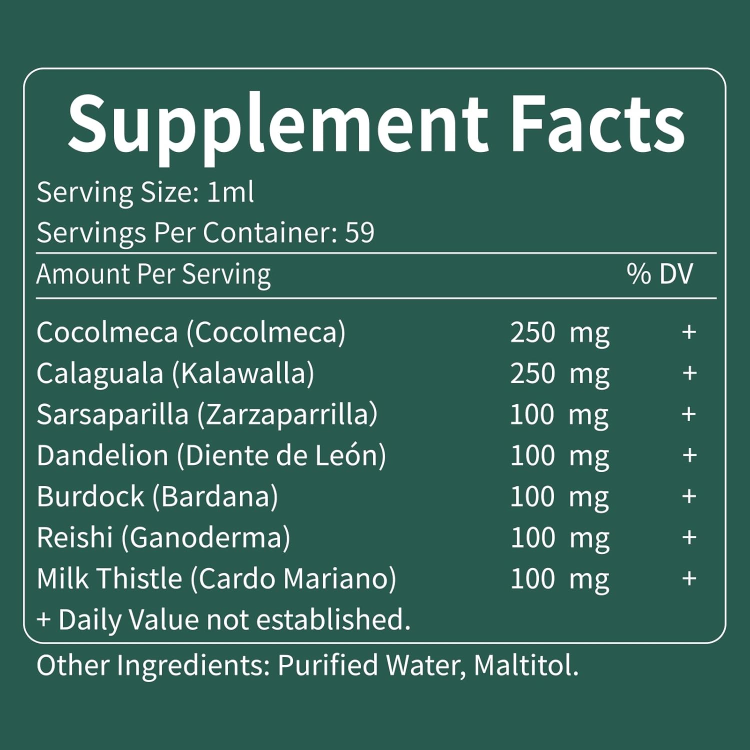 Herbal Immunity & Detox Drops with Cocolmeca Bark and Milk Thistle for Detoxification and Digestive Health