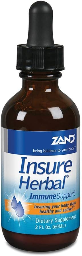 Herbal Liquid Echinacea Supplement with Elderberry, Chamomile, Ginger & Valerian for Immune Support (2oz) - Zand Insure